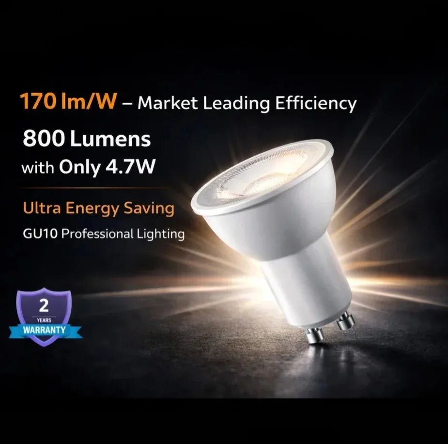 Ultralight LED Bulb 4.7W GU10 - Most Efficient Lighting 170 lm/W (UTL-M800ST-170)