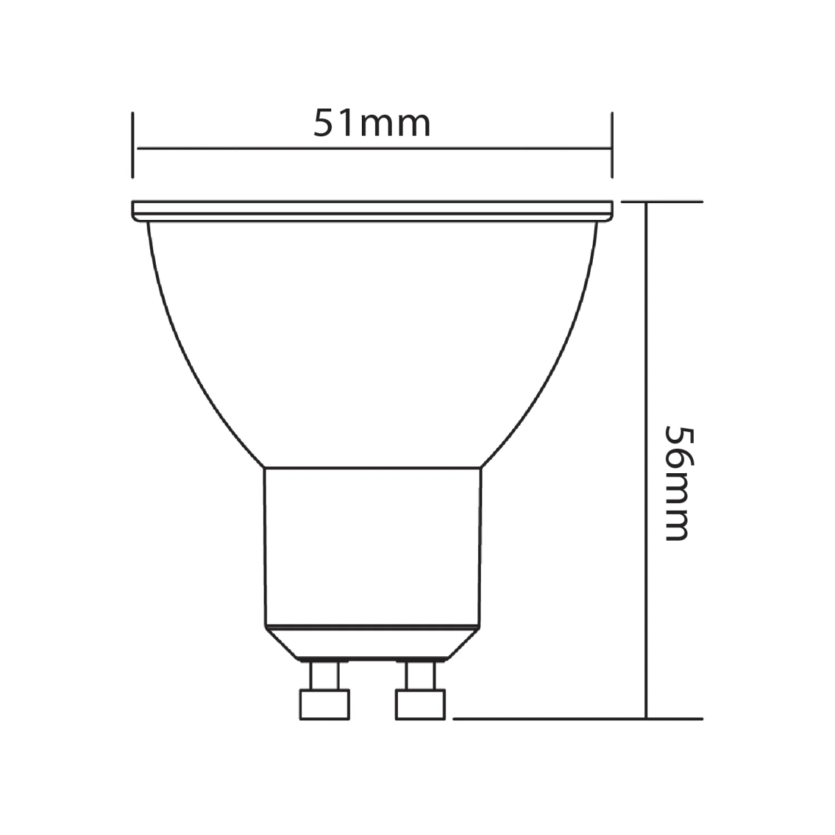 Ultralight LED Bulb 4.7W GU10 - Most Efficient Lighting 170 lm/W (UTL-M800ST-170)
