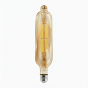 Vintage-style light bulb on a white background