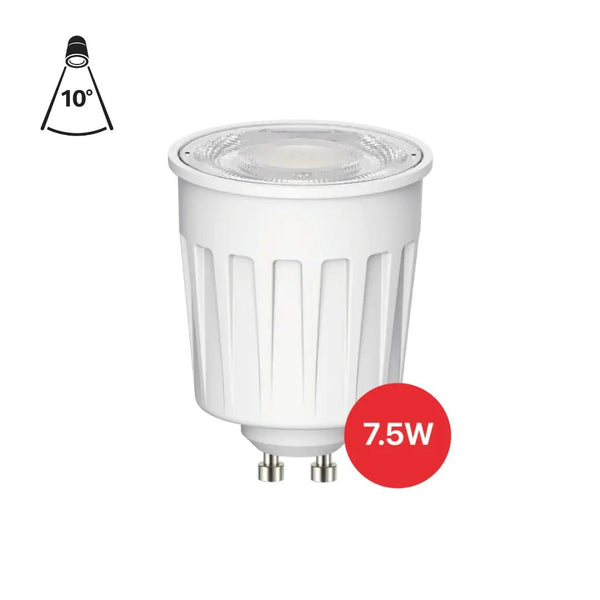 LED light bulb with a 7.5W rating on a white background
