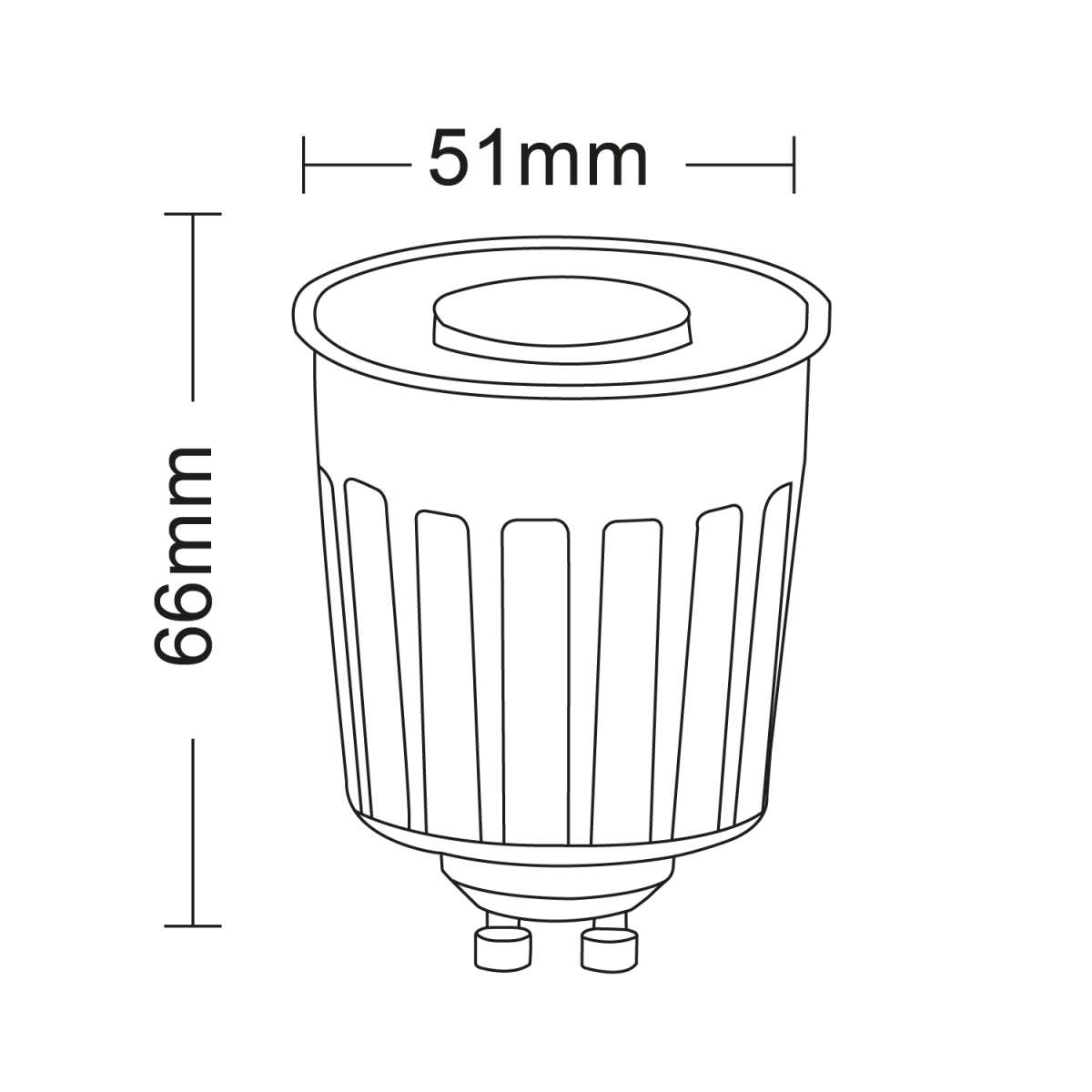 Ultralight LED Bulb Light 7.5W - Narrow Beam (UTL-CF-12aM650ST)