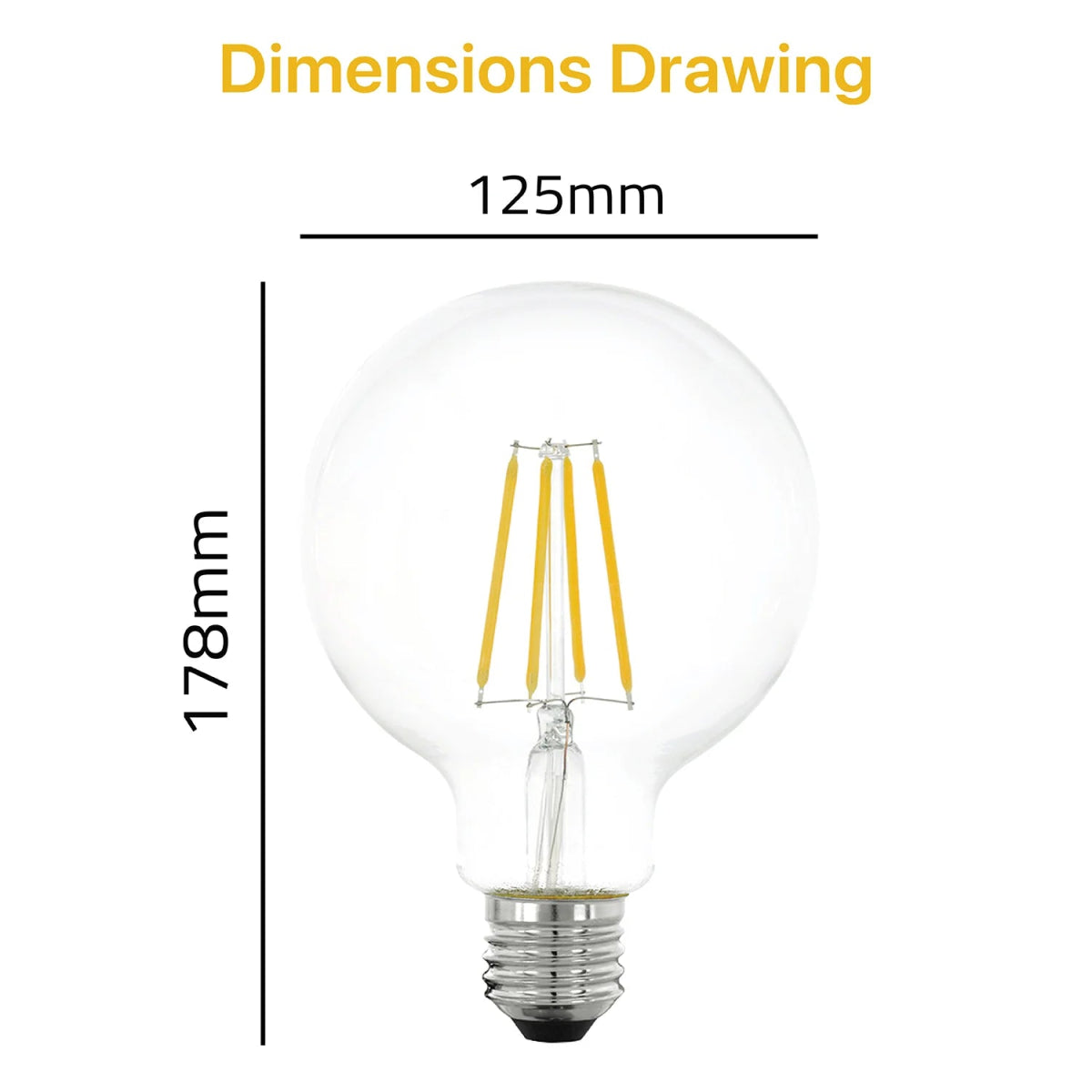 Ultralight LED Bulb Light E27 (G125)