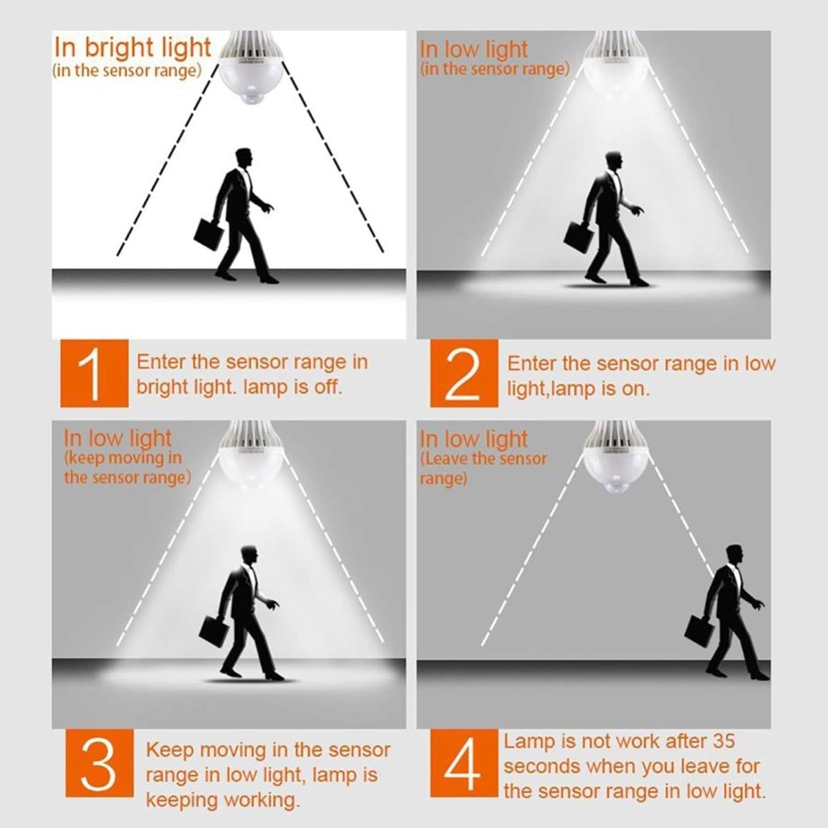 Ultralight LED Bulb Sensor E27 8.5W - Smart Detection Lighting (UTL-11A806-Q1M)
