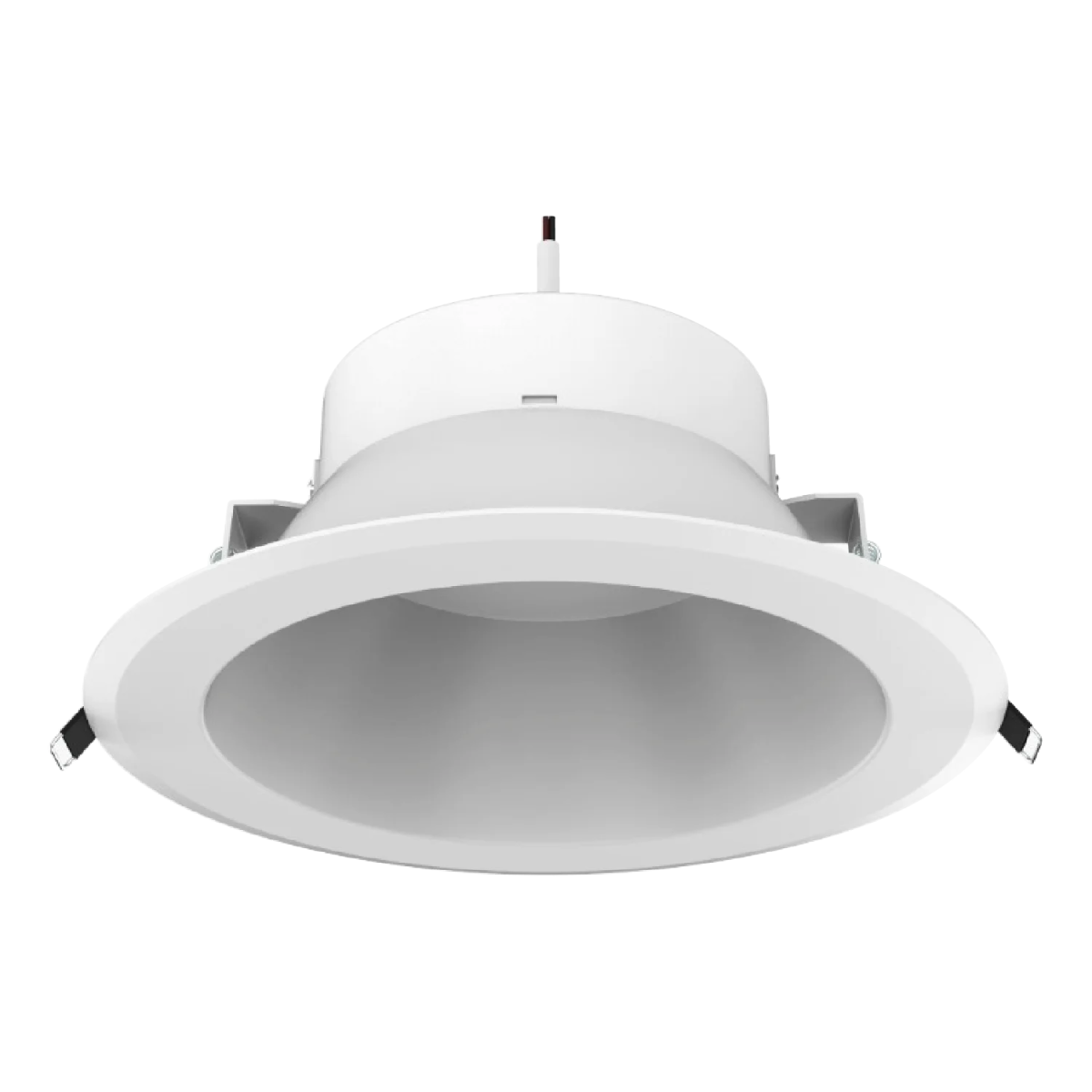 A white Ultralight LED Down Light with a modern design, featuring a circular shape and integrated LED lighting technology.