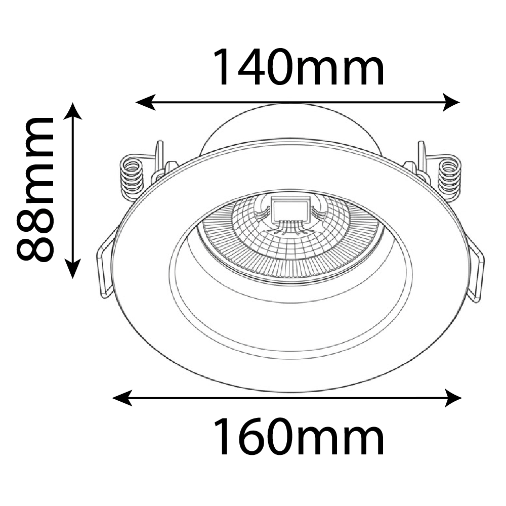 Ultralight LED Down Light Black - Samsung Chip (UTL-KS)