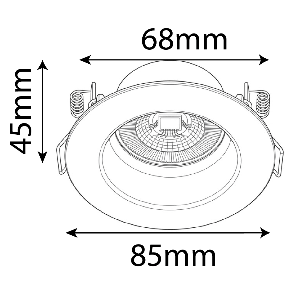 Ultralight LED Down Light Black - Samsung Chip (UTL-KS)