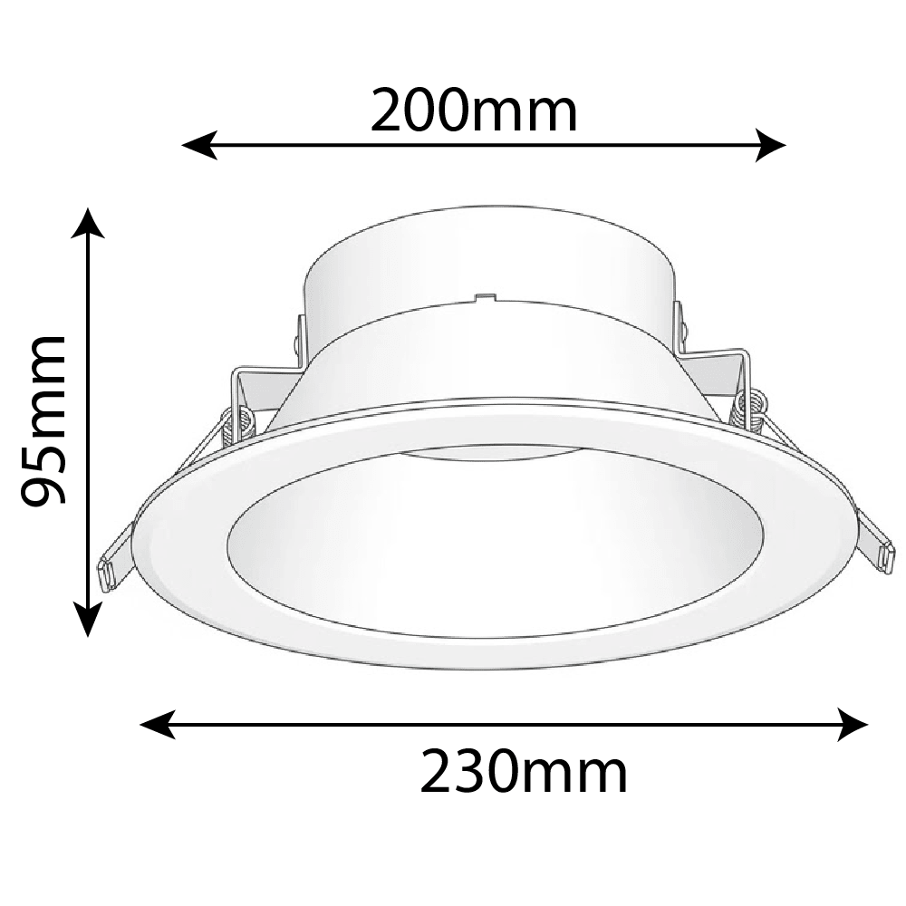 Ultralight Led Down Light Black (UTL-DS) - Energy-Efficient Ceiling Light
