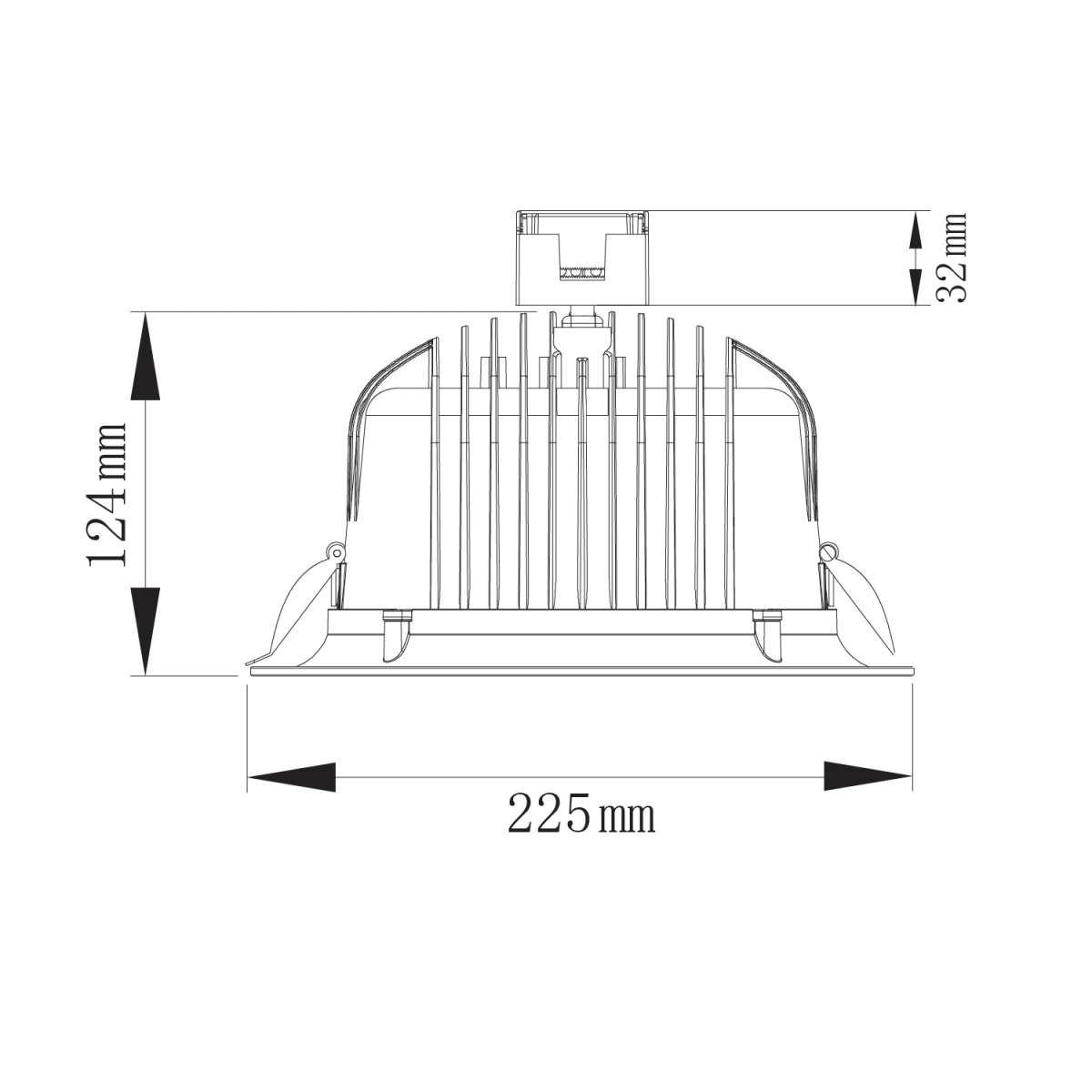 Ultralight LED Downlight - High Wattage 80W - Anti Glare & COB Chip (UTL-DD08)