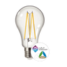Clear LED light bulb with ULTRALIGHT and SASO logos on a white background