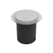 A white Ultralight LED in-ground light with a frosted glass diffuser, showing a modern, sleek design suitable for outdoor lighting.