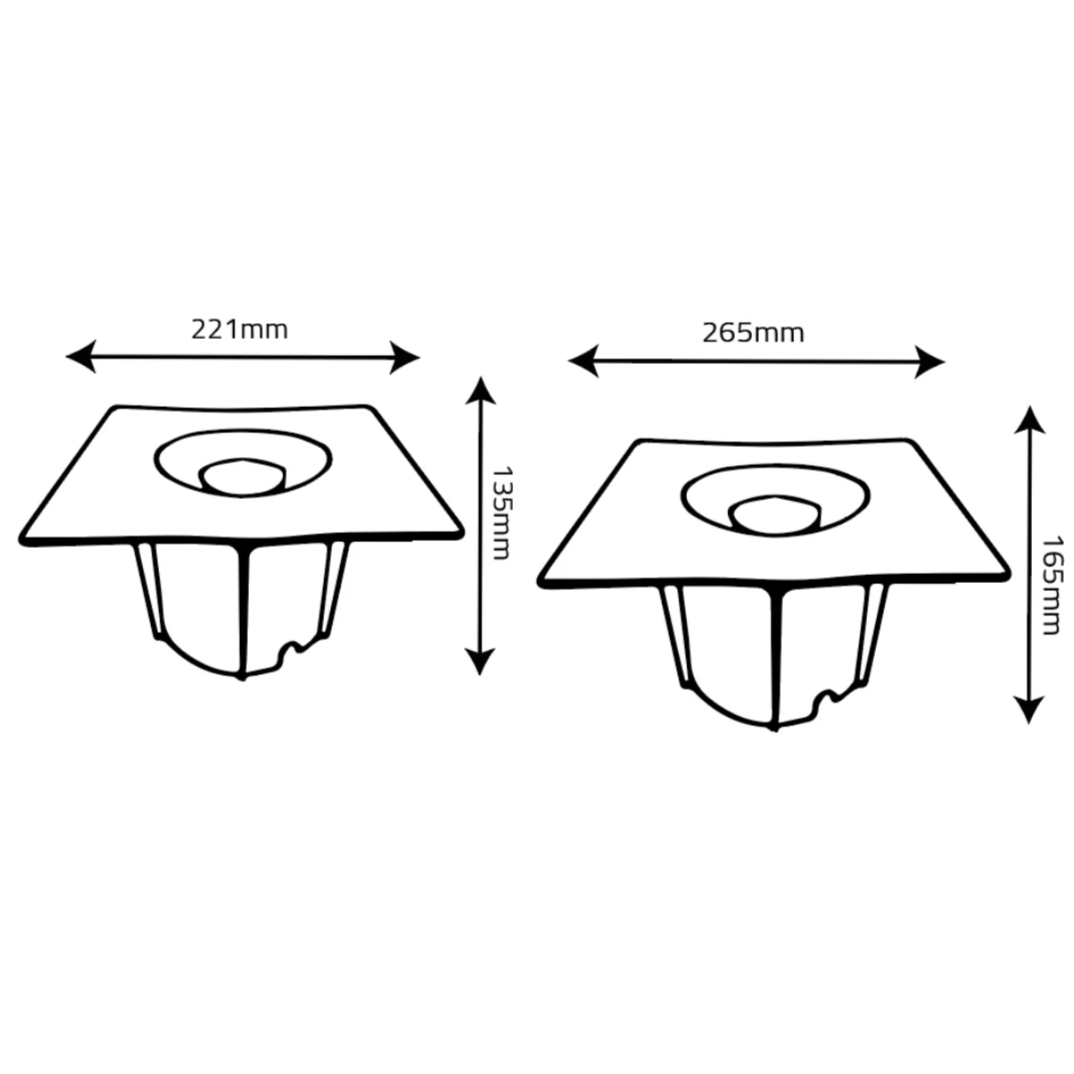 UltraLight LED In-Ground Recessed Light IP67 (BR7713 SQ)