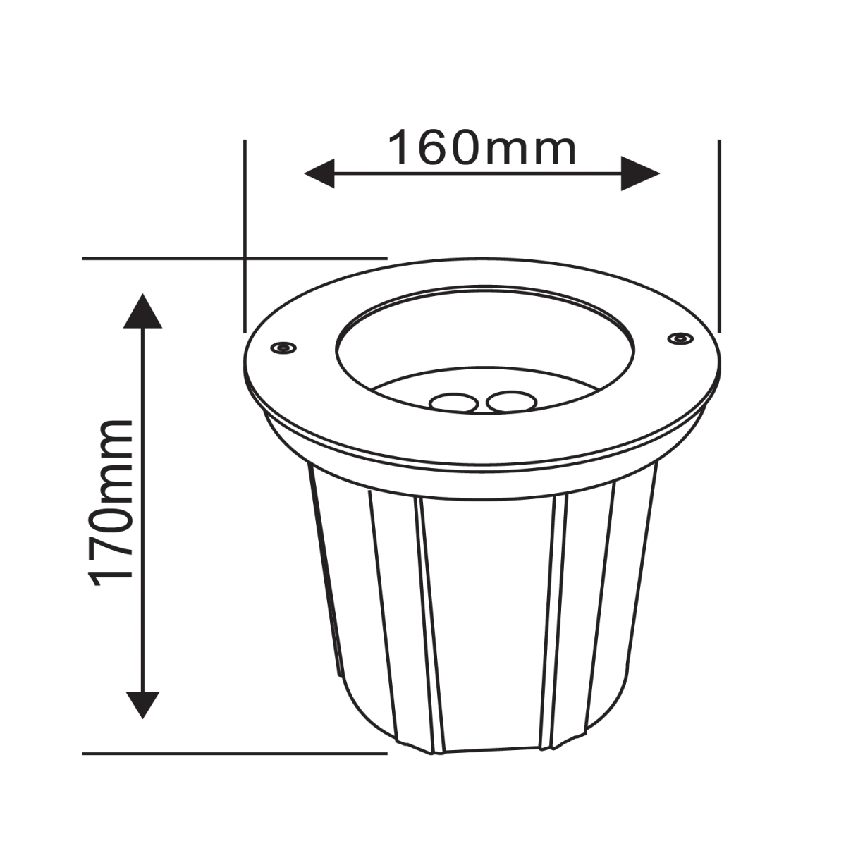 مصباح إنارة ليد أرضية 12.5 واط ,قابلة للتدوير مع درجة حماية IP67 (BR7867)