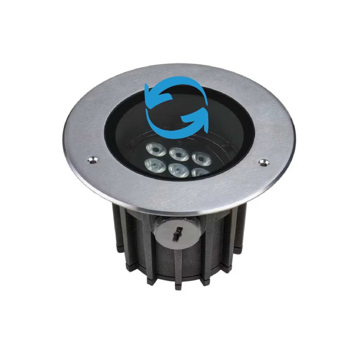 مصباح إنارة ليد أرضية 12.5 واط ,قابلة للتدوير مع درجة حماية IP67 (BR7867)