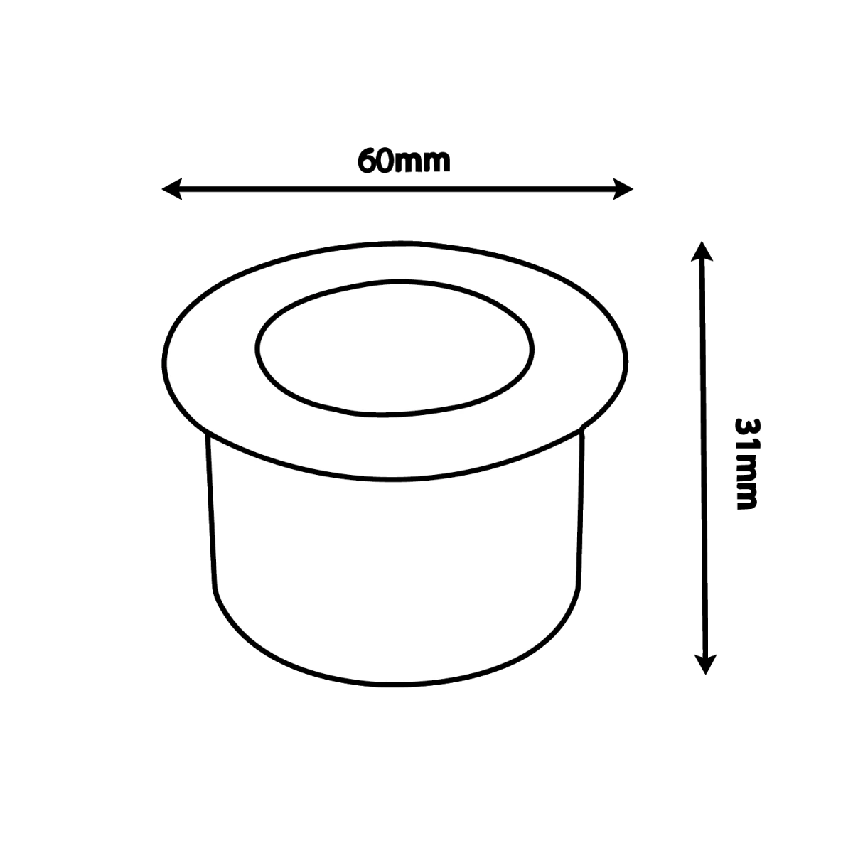 كشاف أرضي ليد دفن 2 واط (UD2010) – إضاءة خارجية مقاومة للماء وخالية من التوهج للممرات والحدائق