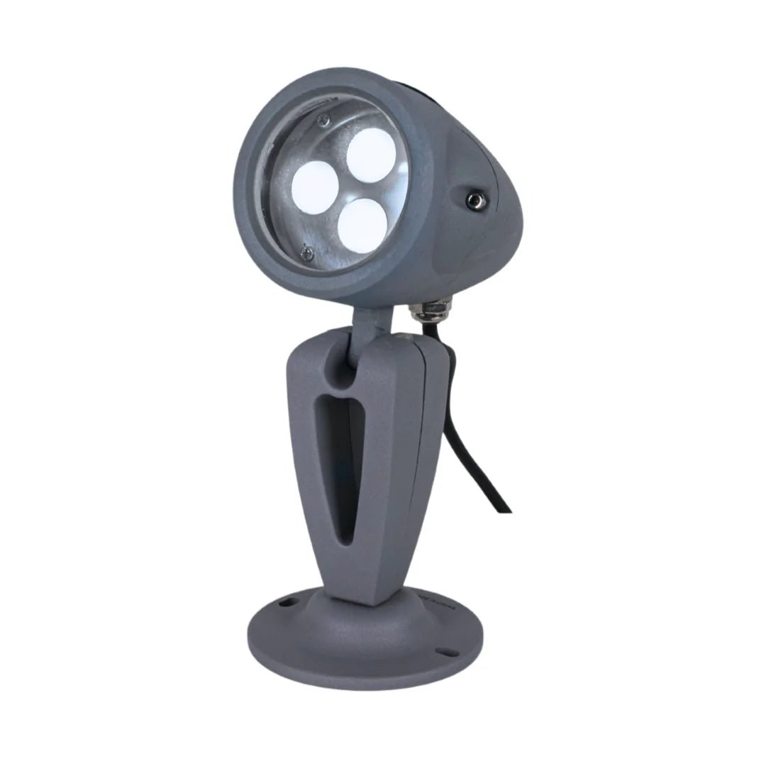 Gray outdoor spotlight on a white background