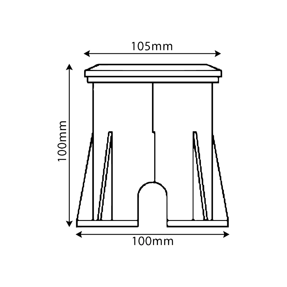 كشاف ليد أرضي مقاوم للماء  من الترالايت – تصميم Up-Light بزاوية 30° وهيكل ألمنيوم (4331)