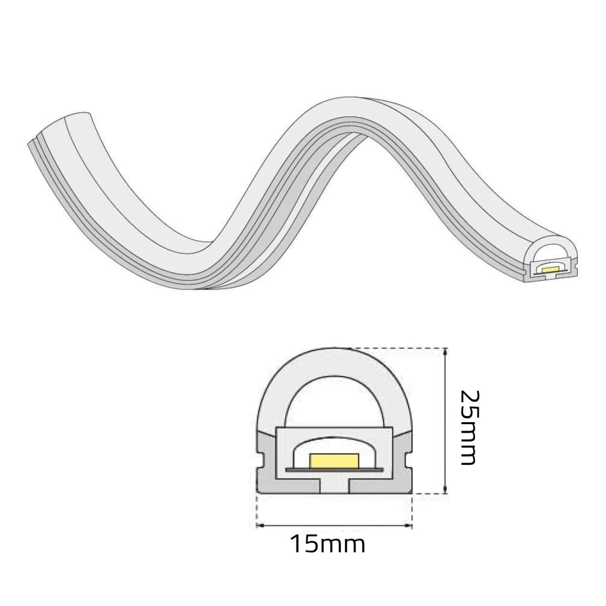 Ultralight LED Neon Flex IP65 10W/M (2835-120L)