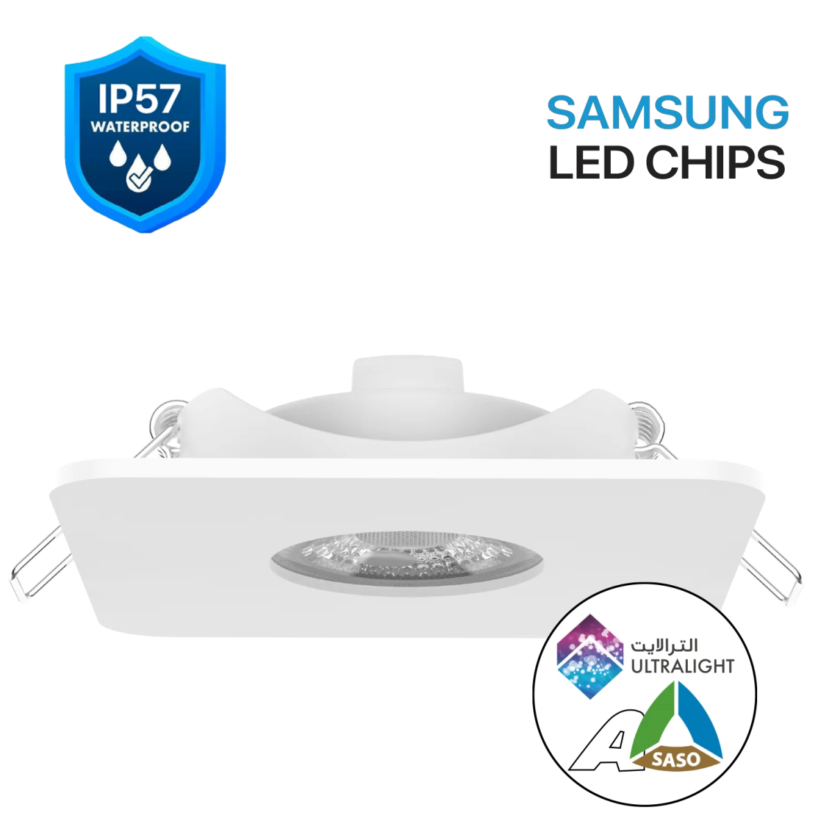 Ultralight LED Outdoor Downlight - Waterproof Energy-Saving Lighting (UTL-KD-SQ)