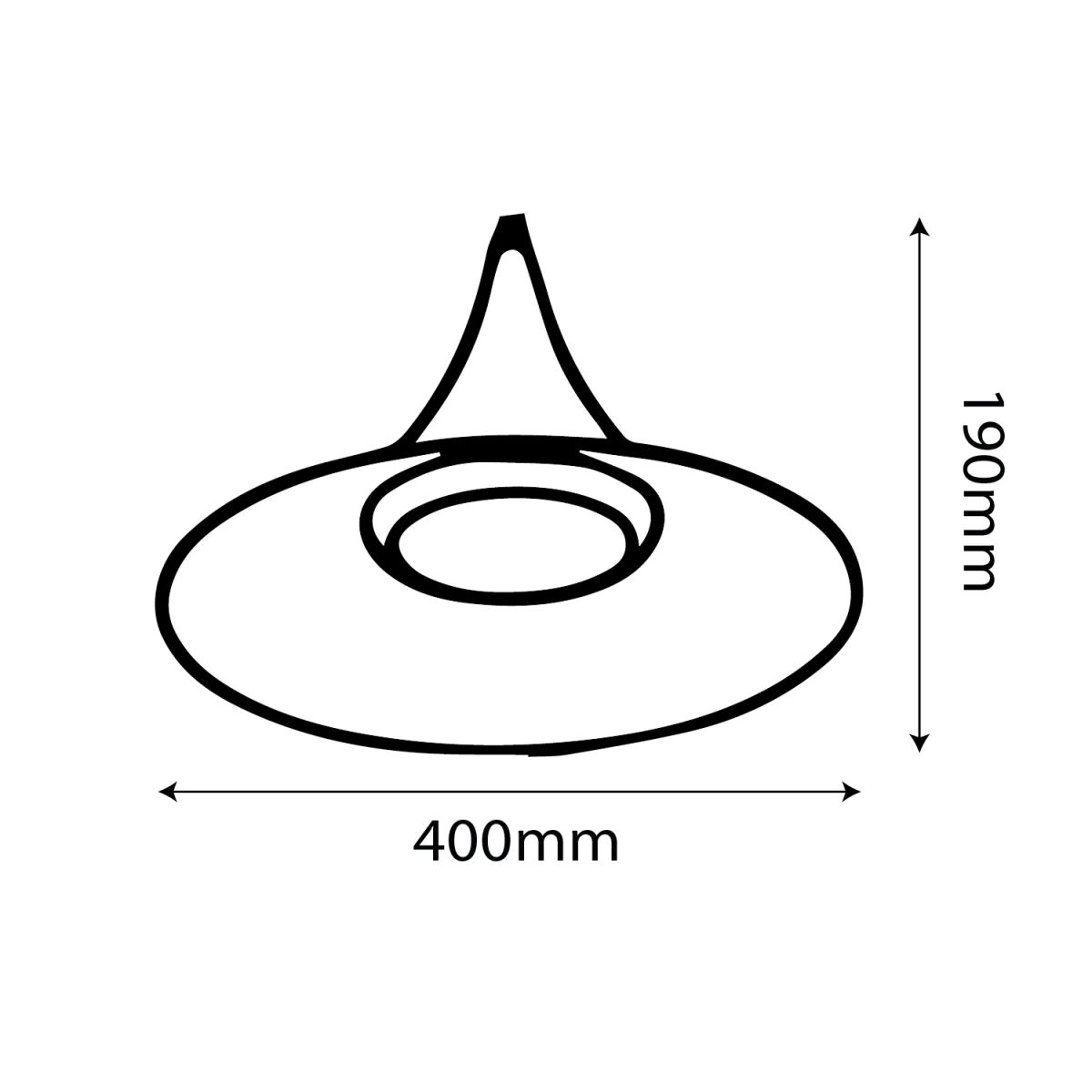 Ultralight LED Pendant Light – Stylish 20W Cone Hanging Light (BR4865)