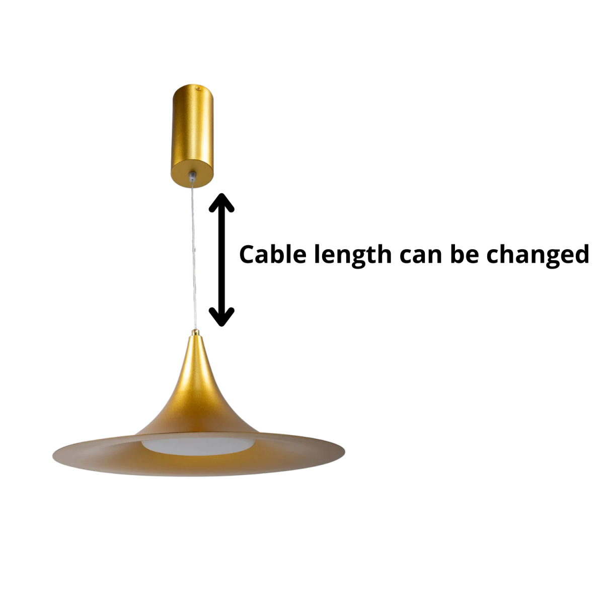 Ultralight LED Pendant Light – Stylish 20W Cone Hanging Light (BR4865)