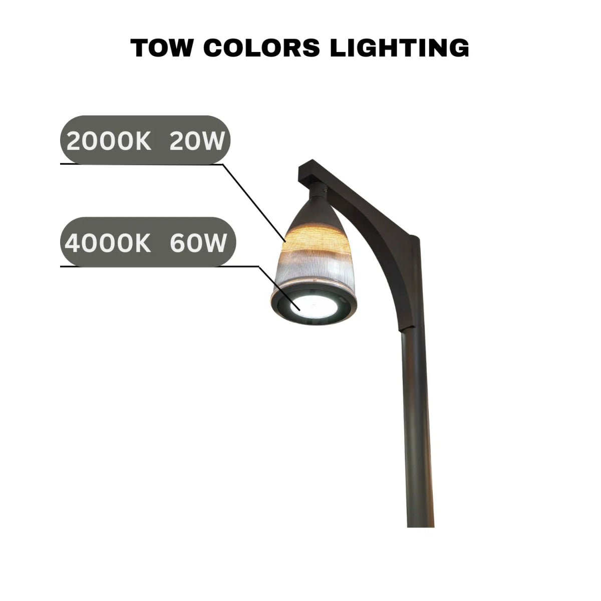 عامود إنارة ليد الترالايت 80 واط IP65 (PW24GL)