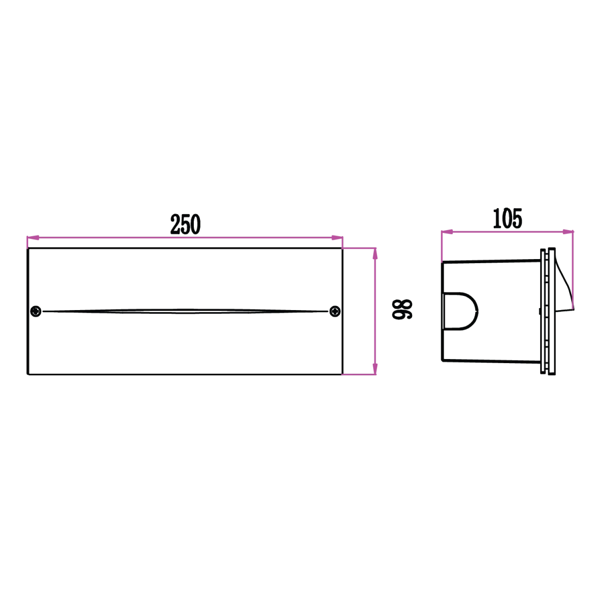 Ultralight LED Stair Light 10W IP65 - modern outdoor lighting (GL13307)