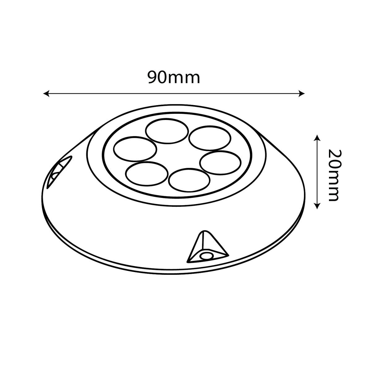 كشاف Ultra Light تحت الماء LED (BD8501) - إضاءة خارجية مقاومة للماء بقوة 6 واط