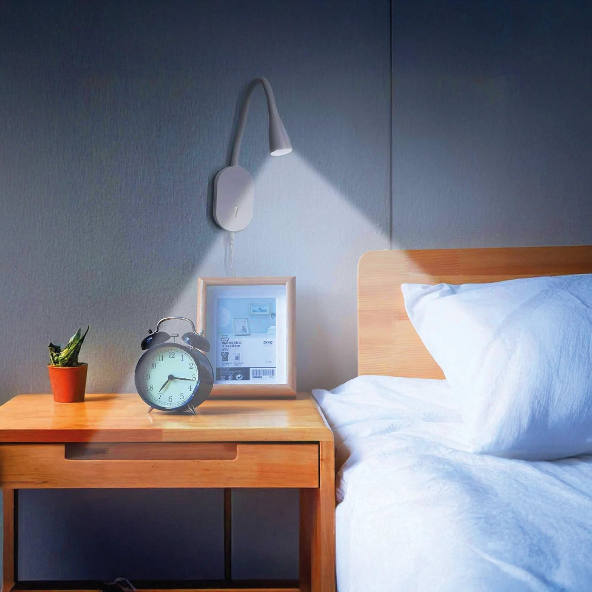 Ultralight LED Wall Light 3W (BR2322) - Bedside Wall Lamp with Flexible Arm