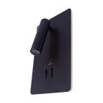 Black electronic device with a handle on a white background