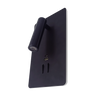 Black electronic device with a handle on a white background