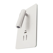 White electronic device with a small screen and buttons on a white background