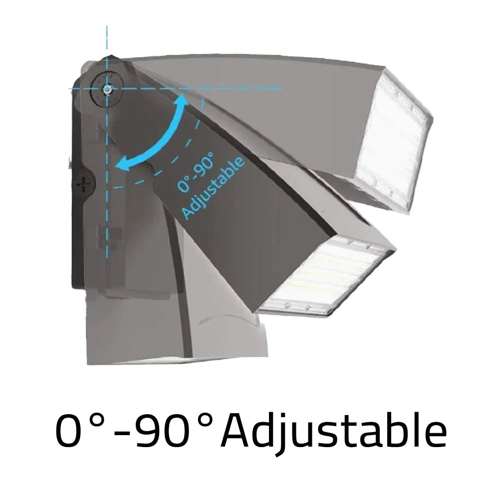 It features a 0°–90° adjustable joint , IP65 protection ,  Long lifespan up to 50,000 hours with a 5-year warranty.