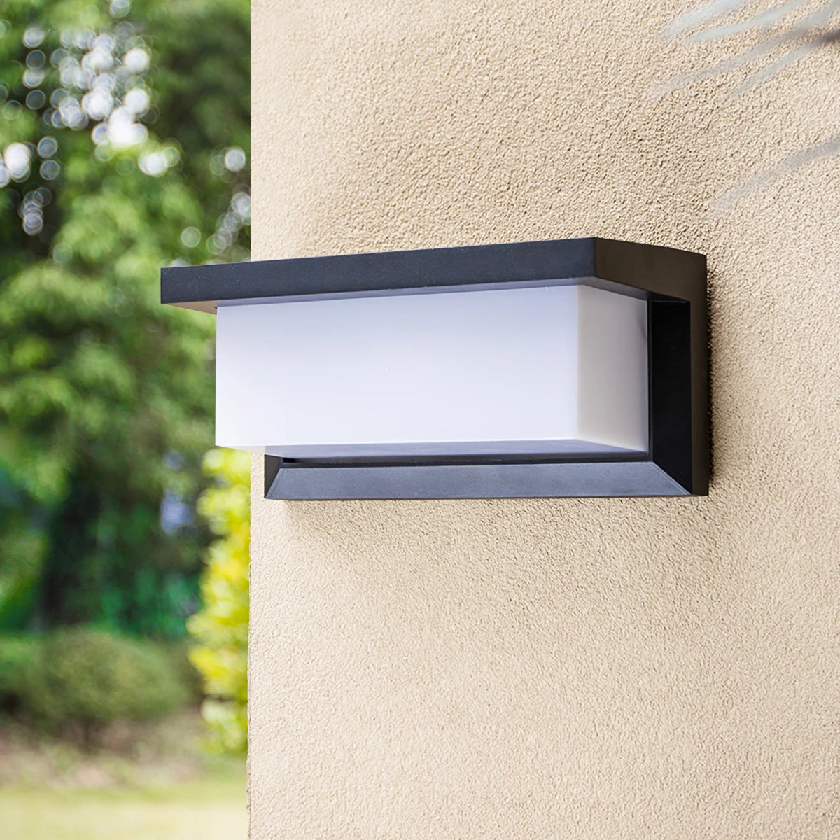 Ultralight LED Wall Sconce (BD3112) mounted on exterior wall, modern design with soft white light.