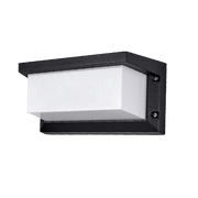 Ultralight LED Wall Sconce (BD3112) with modern black frame and white diffuser for indoor and outdoor lighting.