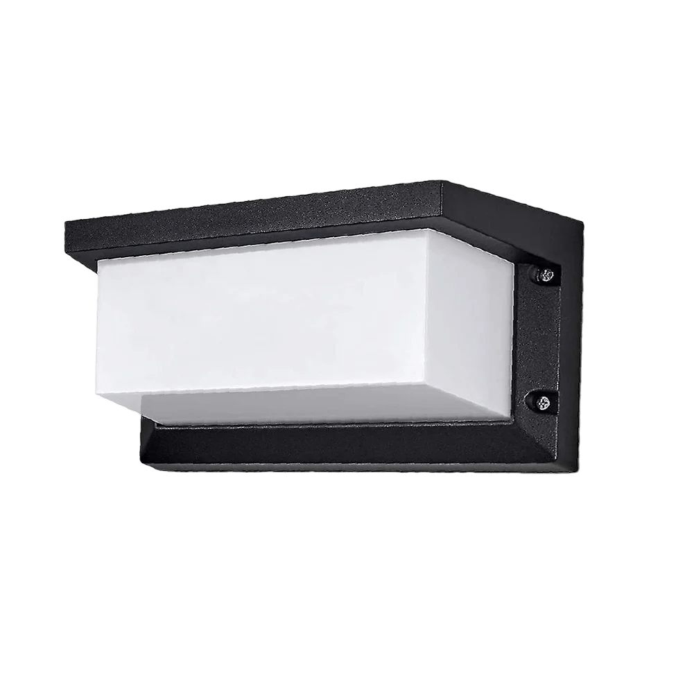 Ultralight LED Wall Sconce (BD3112) with modern black frame and white diffuser for indoor and outdoor lighting.