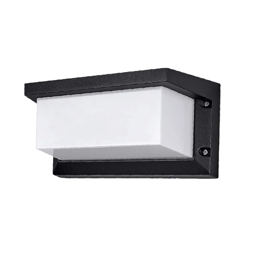 Ultralight LED Wall Sconce (BD3112) with modern black frame and white diffuser for indoor and outdoor lighting.
