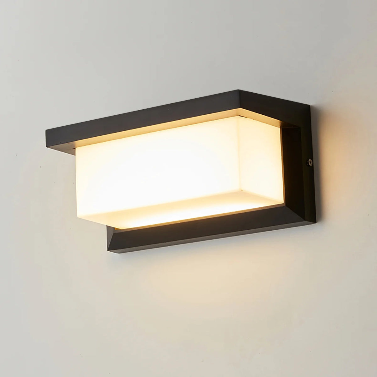 Ultralight LED Wall Sconce (BD3112) with modern black frame and soft white illumination for indoor or outdoor use.
