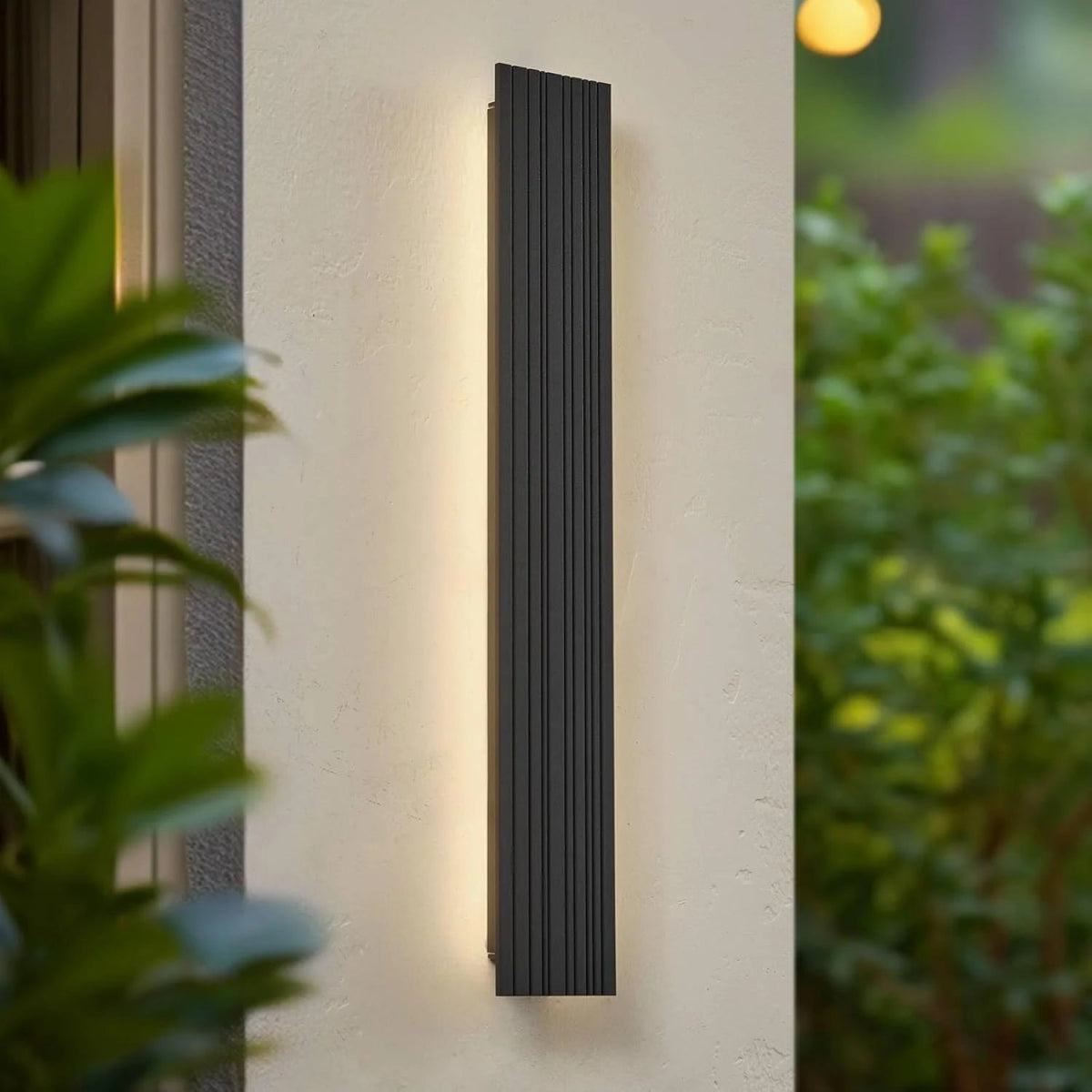 Modern Linear Decorated Wall Light with Ambient Illumination, available in 3 sizes. Made from heavy-duty aluminum,