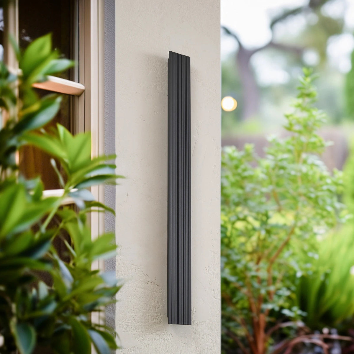 Modern Linear Decorated Wall Light with Ambient Illumination, available in 3 sizes. Made from heavy-duty aluminum,