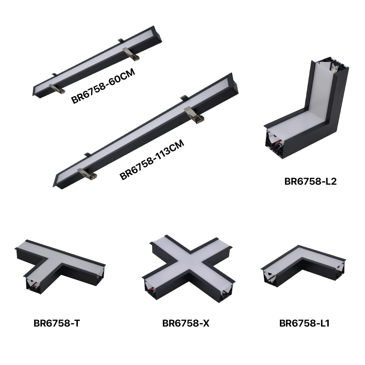 Buy Ultralight Linear Recursed Light With connectors - Modern Design - OSRAM LEDs (BR6758) - Best  from Ultralight