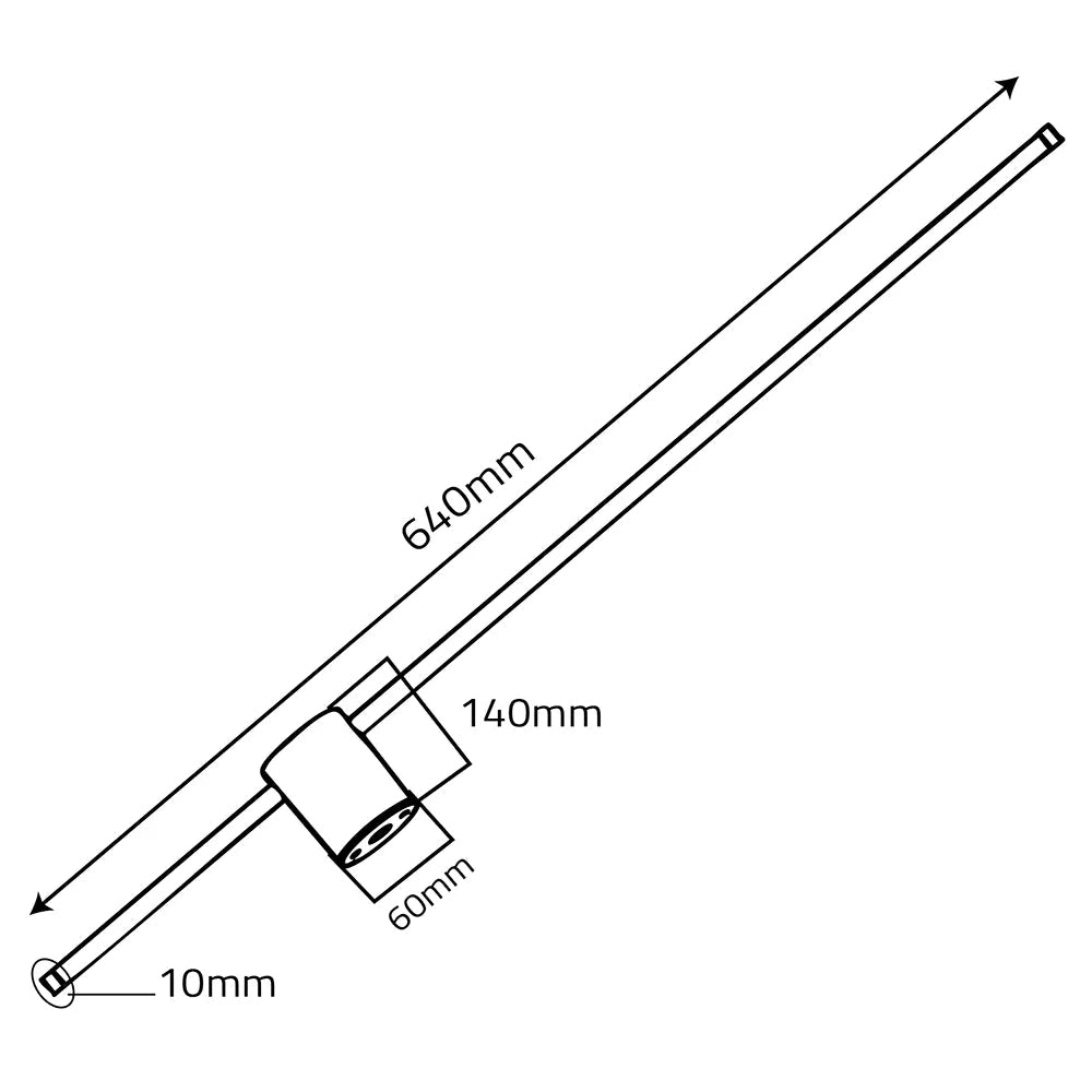 إنارة جدارية خطية مودرن بطول 64 سم - بمنفذ USB,  USB Type C  (BR2330) 