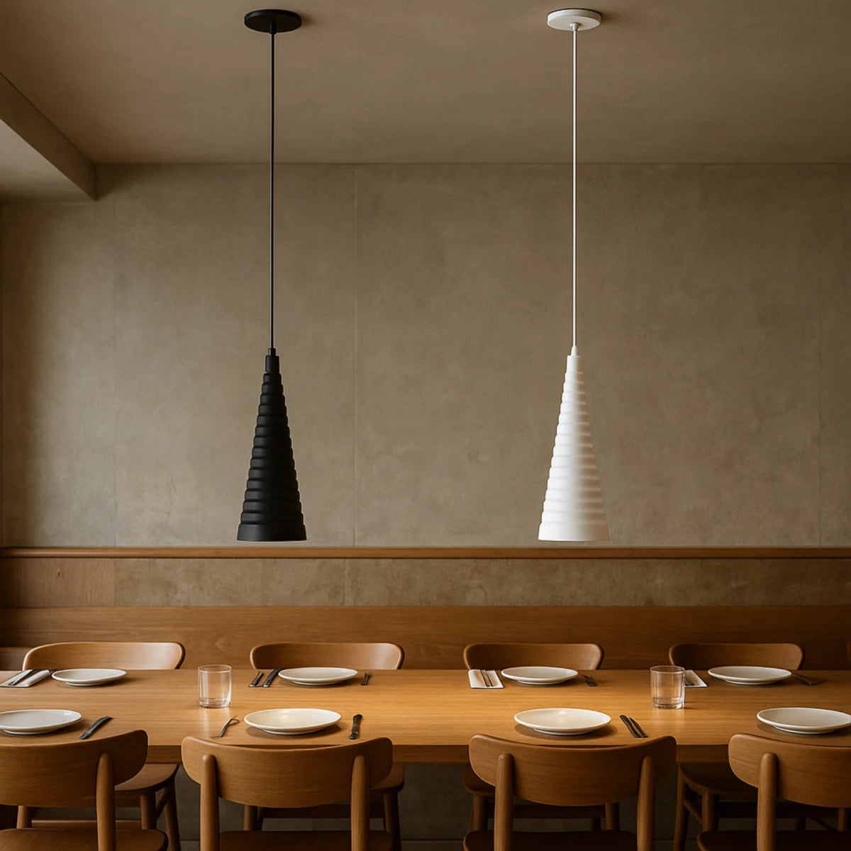 إنارة معلقة داخلية عصرية من الترالايت بقاعدة E27 وتصميم انسيابي (CQD7286)