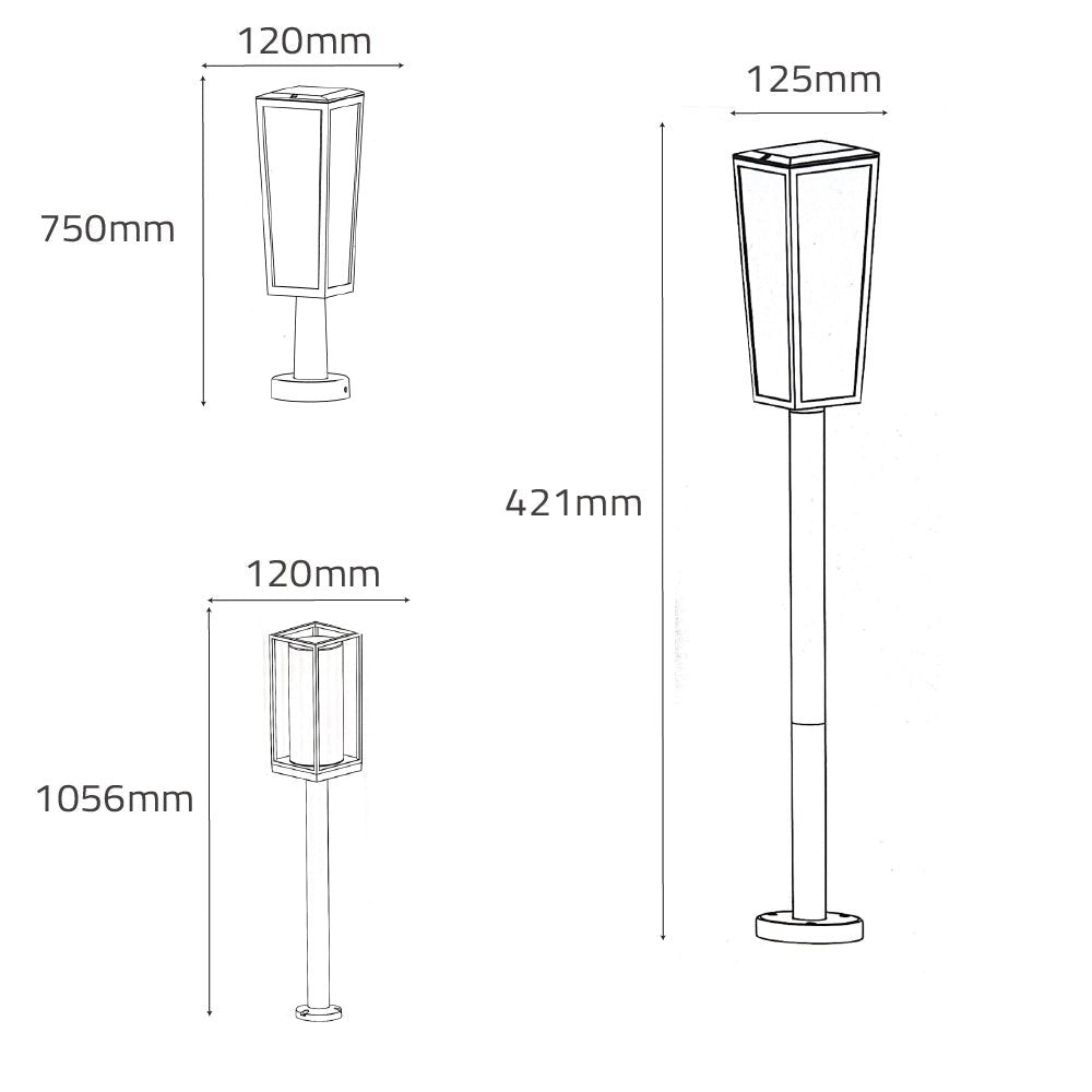 Ultralight Modern Lantern Outdoor Light (WL-GL family)
