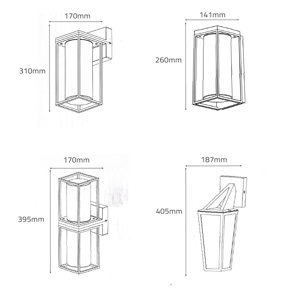 Ultralight Modern Lantern Outdoor Light (WL-GL family)