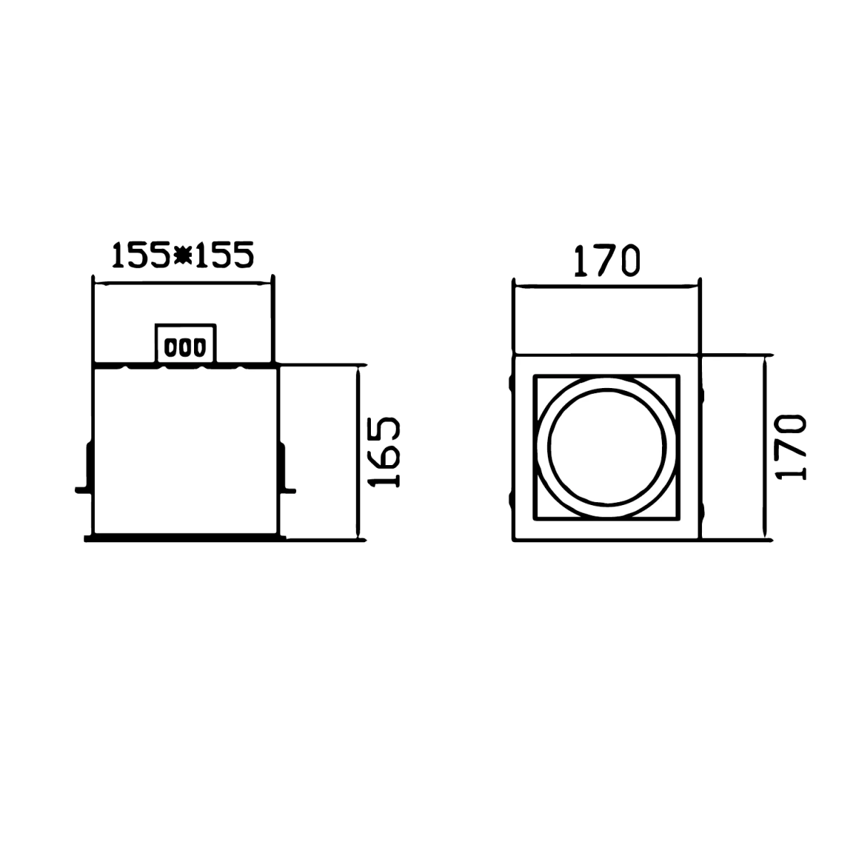 إطار إنارة سقفية مربع و حديث - قاعدة AR111 (TK-A573)