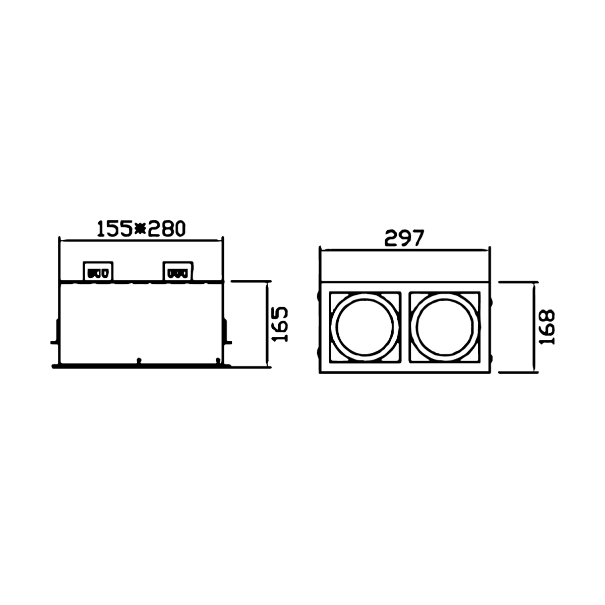 إطار إنارة سقفية مربع و حديث - قاعدة AR111 (TK-A573)