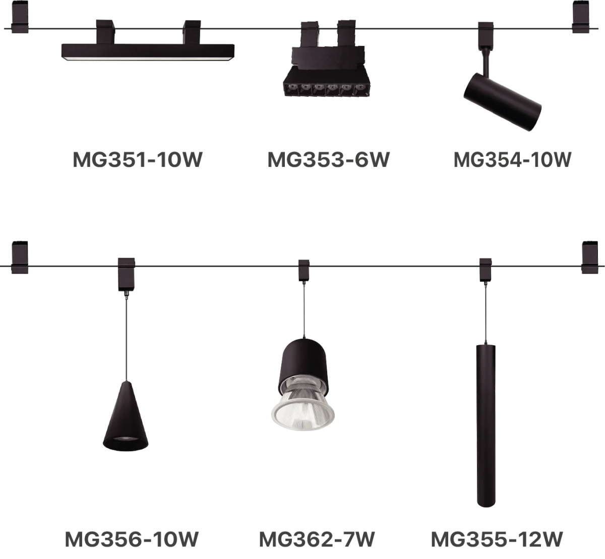 إنارة سكة مغناطيسية معلقة وحديثة الترالايت (BM3-Family)