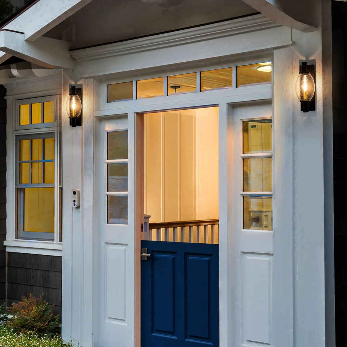 Ultralight Olive-Seeded Glass Outdoor Wall Light (TD-2302)