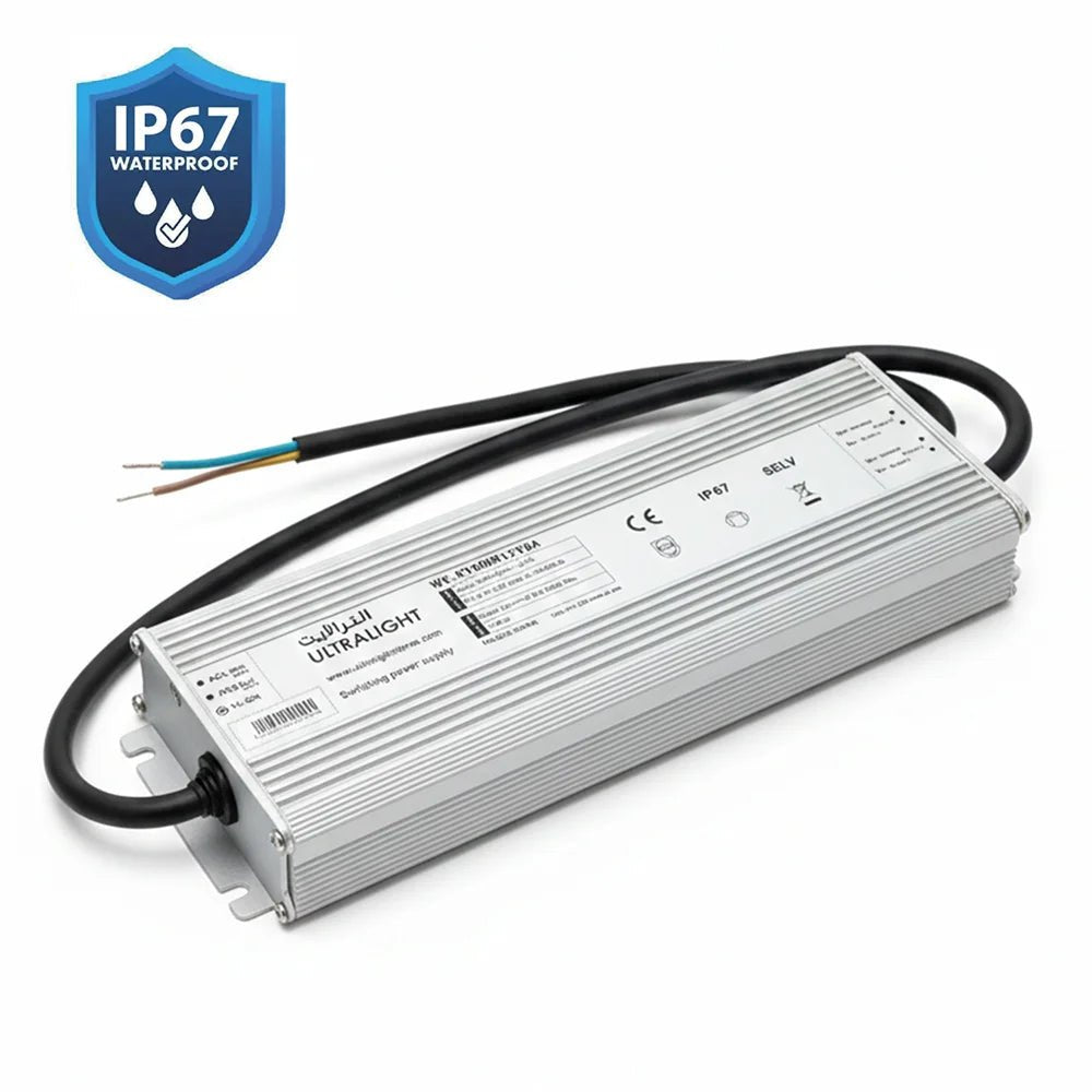 الترالايت محول جهد كهربائي  24 فولط خارجي IP67 بقوة 400 واط (WY-KY150V24P67)