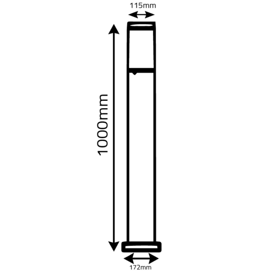 Ultralight Outdoor LED Bollard Light 20W IP65 (ST714)